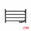 Toalheiro Elétrico 4 Barras Quadrate Alumínio Bivolt Preto