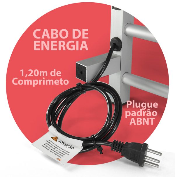 Toalheiro Elétrico 4 Barras Clássico Electrowood 1 Toalha