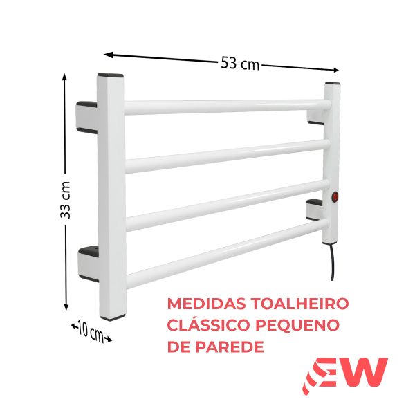 Toalheiro Elétrico 4 Barras Clássico Electrowood 1 Toalha