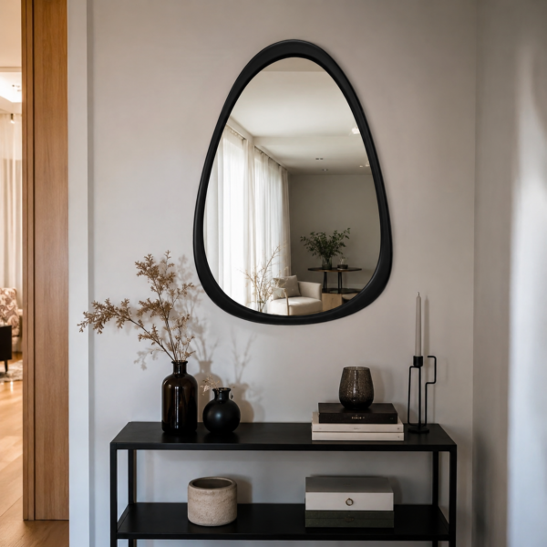 Espelho Decorativo Gringa Preto 120x90cm Orgânico