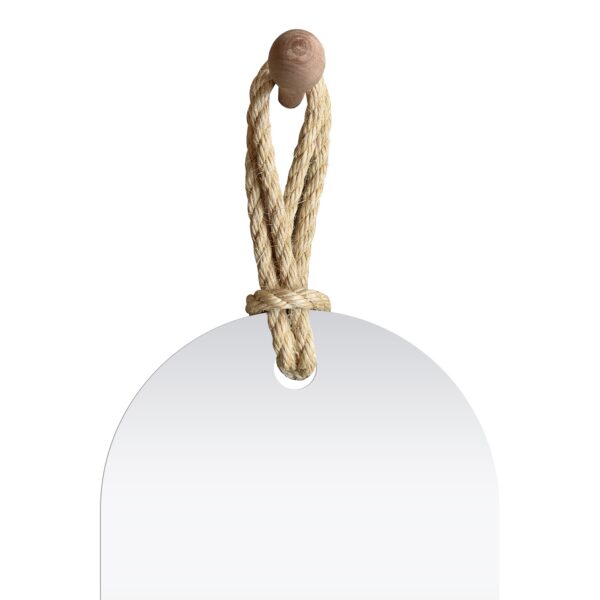 Espelho de corpo inteiro com alça sisal 120x40 cm Estilo boho