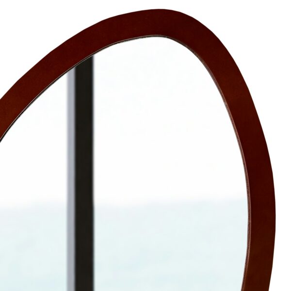 Espelho decorativo orgânico madeira 43x58 cm pequeno para parede