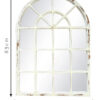Espelho Vitral Estilo Janela Pátina Branca 83x64 cm Provençal