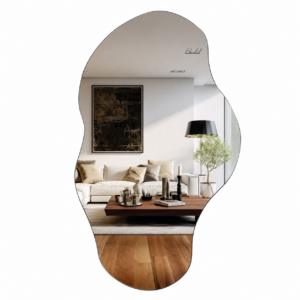 Espelho Orgânico Nuvem 70x40cm Branco Lapidado Reduna