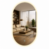 Espelho Oval 75x50cm Touch LED 2 Cores Reduna