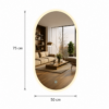 Espelho Oval 75x50cm Touch LED 2 Cores Reduna