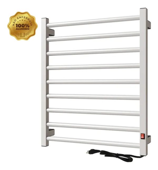 D_NQ_NP_2X_602926-MLB113146102009_062026-F Toalheiro Elétrico 9 Barras Clássico Alumínio Bivolt Branco