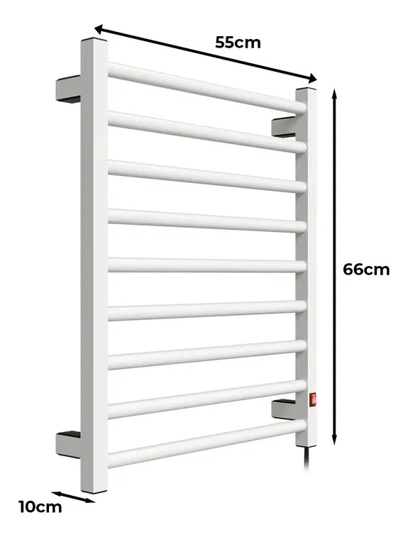 D_NQ_NP_2X_620733-MLB113146102011_062026-F Toalheiro Elétrico 9 Barras Clássico Alumínio Bivolt Branco
