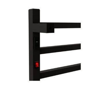 Toalheiro Elétrico 4 Barras Quadrate Alumínio Bivolt Preto