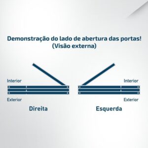 Kit Porta Pronta Maciça de Eucalipto 214x87x14cm PM97 Abertura Direita Cruzeiro Portas Marrom