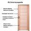Kit Porta Pronta Maciça de Eucalipto 214x87x14cm PM58 Quartier Abertura Direita Cruzeiro Portas Marrom