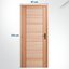 Kit Porta Pronta Maciça de Eucalipto 214x87x14cm PM58 Quartier Abertura Direita Cruzeiro Portas Marrom