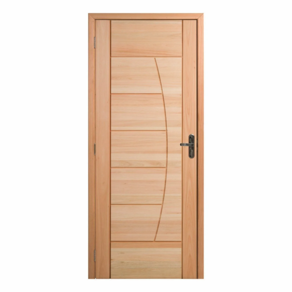 15614623111-d5c90fe1-16ac-4e7e-8c71-6cddfda75294-1.png Kit Porta Pronta Maciça de Eucalipto 214x87x14cm PM78 Clean Abertura Esquerda Cruzeiro Portas Marrom