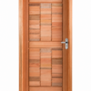 Kit Porta Pronta Maciça de Eucalipto 214x87x14cm PM97 Abertura Esquerda Cruzeiro Portas Marrom